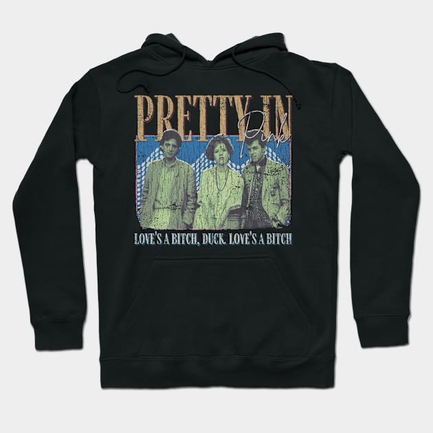 Pretty In Pink Vintage 1986 // Movie Original Fan Design Artwork Hoodie by A Design for Life